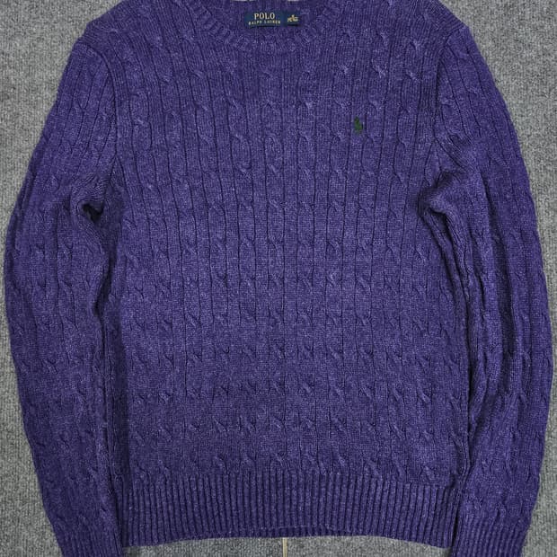 폴로 랄프로렌 실크 케이블 라운드 니트 급처