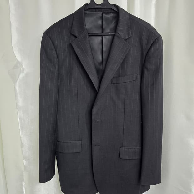 우영미 블랙 스트라이프 정장 자켓 (1786)