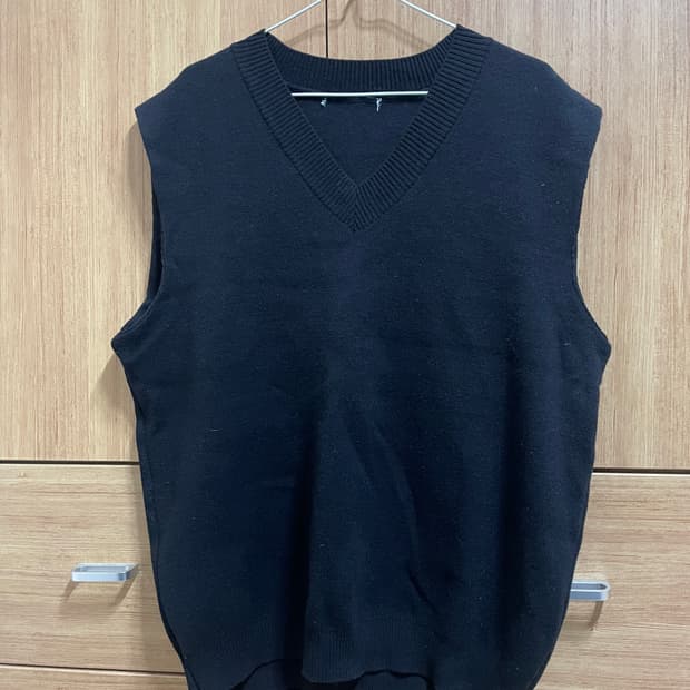 드로우핏 오버핏 울 니트 베스트