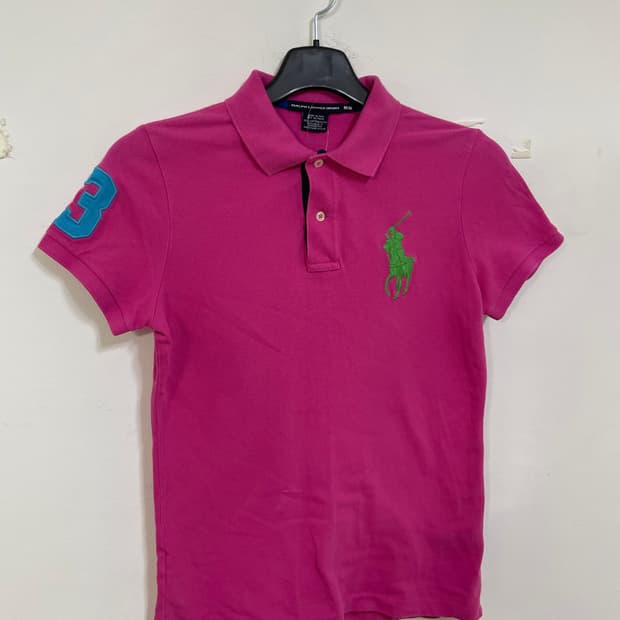 폴로랄프로렌 반팔 카라티 핑크