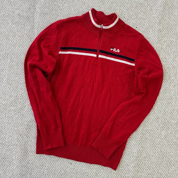 85 휠라 하프넥 니트 0326D