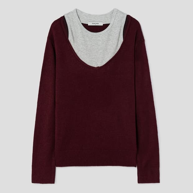 에잇세컨즈 긴소매 와인