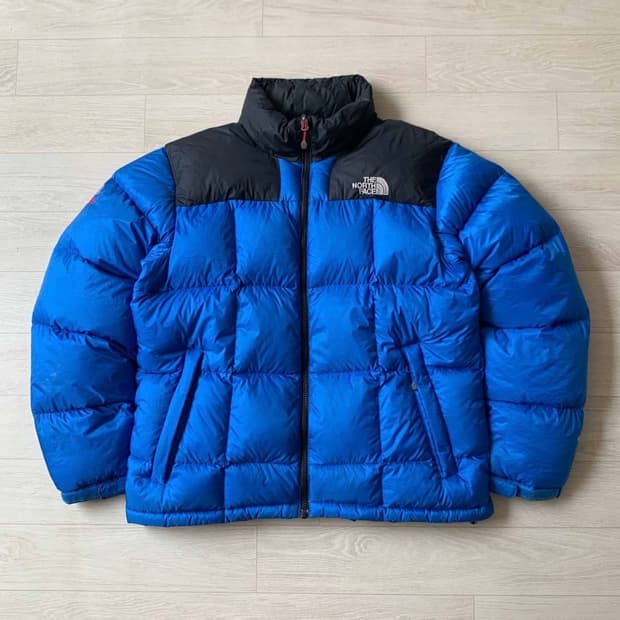 노스 페이스 800 구스 다운 패딩 블루 L