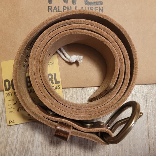 rrl 더블알엘 테런스 텀블드 레더 벨트 34