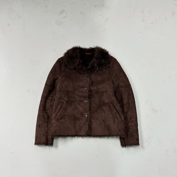 핑크하우스 스웨이드 퍼 자켓