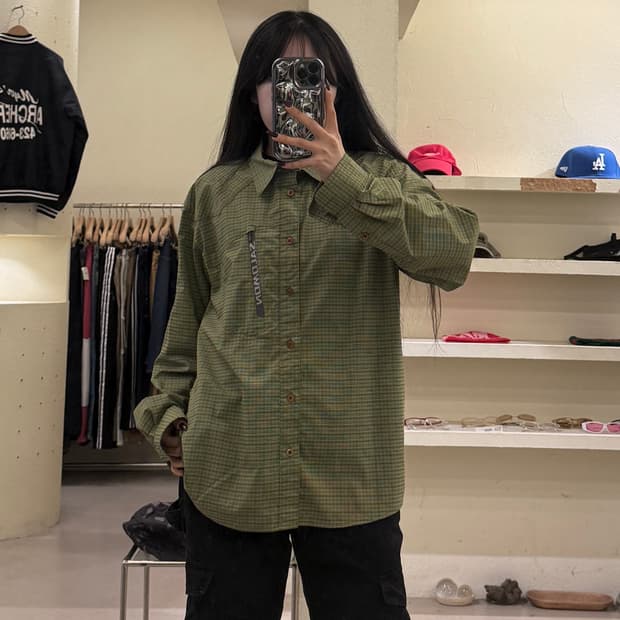 살로몬 빈티지 바람막이 체크 셔츠 U1572