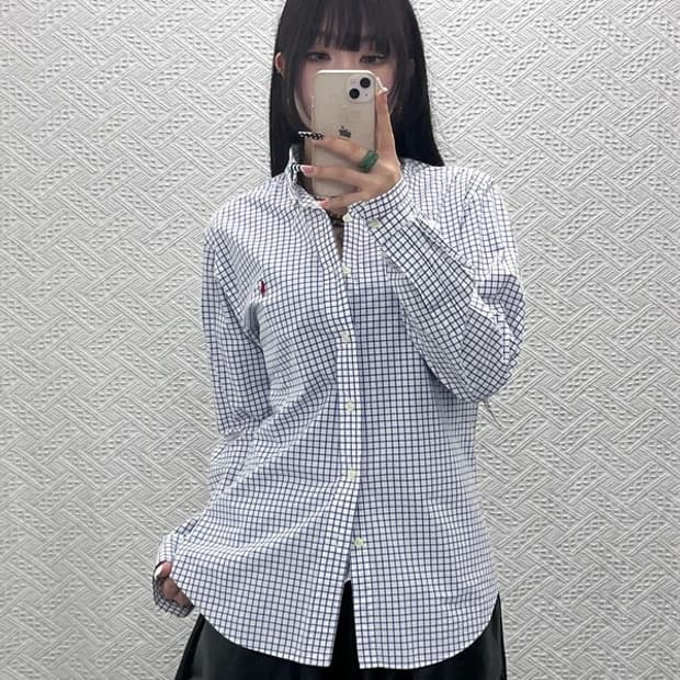 폴로 랄프로렌 컨트리 레트로 빈티지 체크패널 셔츠 M C10334