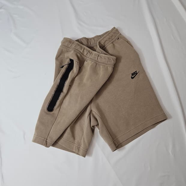 나이키 워시드 테크팩 테크플리스 숏팬츠 반바지 샌드컬러 L 해외판