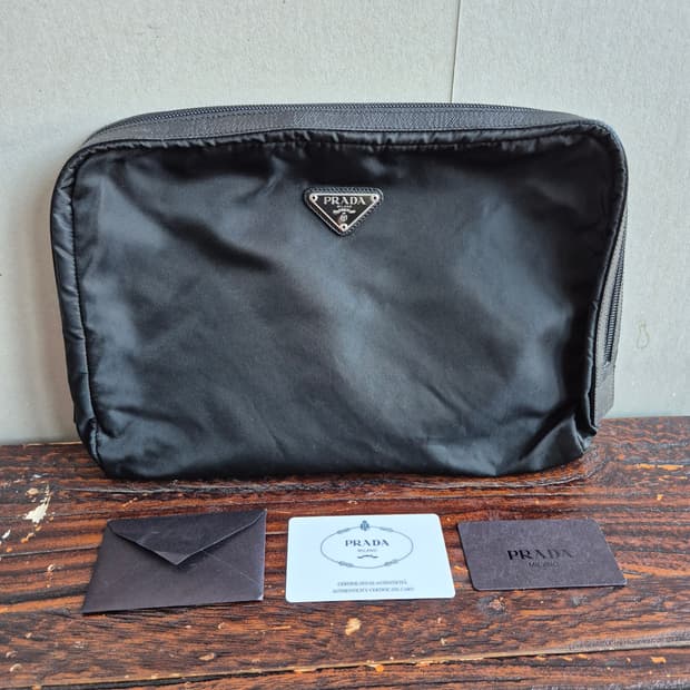 Prada 프라다 테수토 나일론 메이크업 파우치 가방