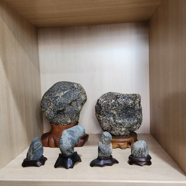 수석 호피석 인상석 2개 일괄