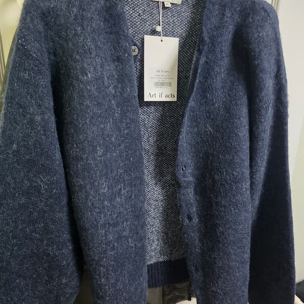 Art if acts 모헤어 라운드넥 가디건 다크 네이비 XL