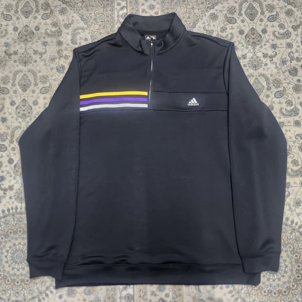 아디다스 골프 컬러블록 하프넥 긴팔티셔츠 XL