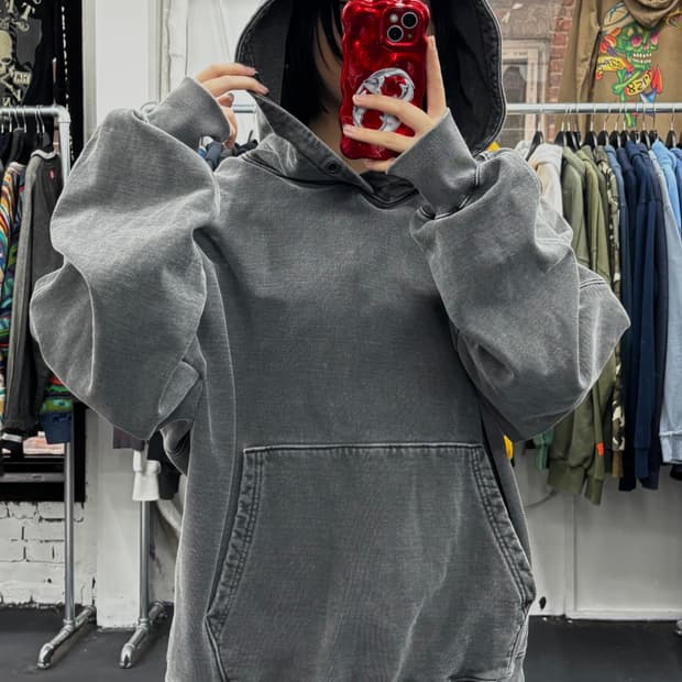 피그먼트 빅후디 후드티