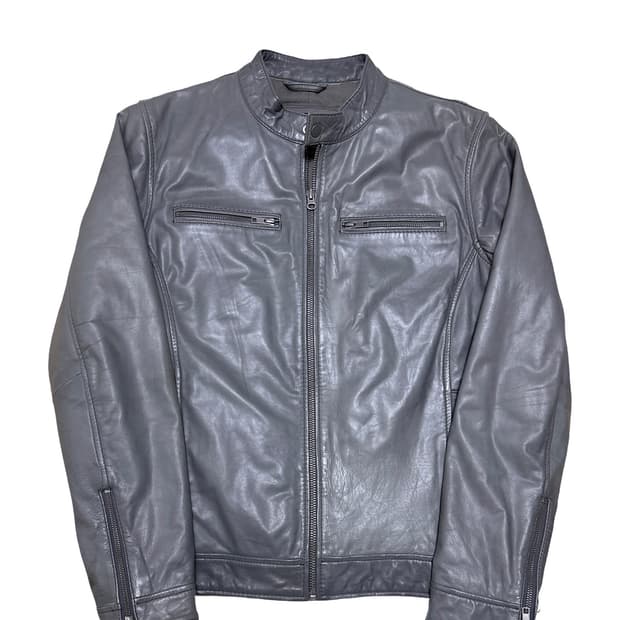 Black ribet 실버 라이더 레더 자켓