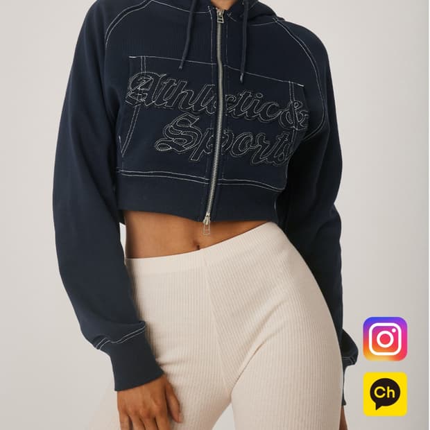 hdex 크롭후드집업