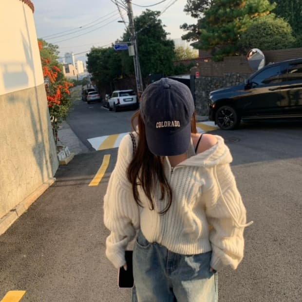 (새상품)베르니마켓 레이지 니트 후디