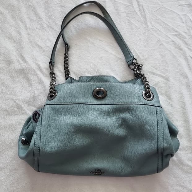 빈티지 코치 민트 숄더백