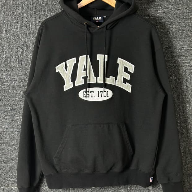 YALE 예일 후드티 블랙