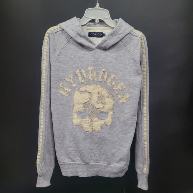 HYDROGEN DAMAGE SKULL 하이드로겐 빈티지 스컬 후드