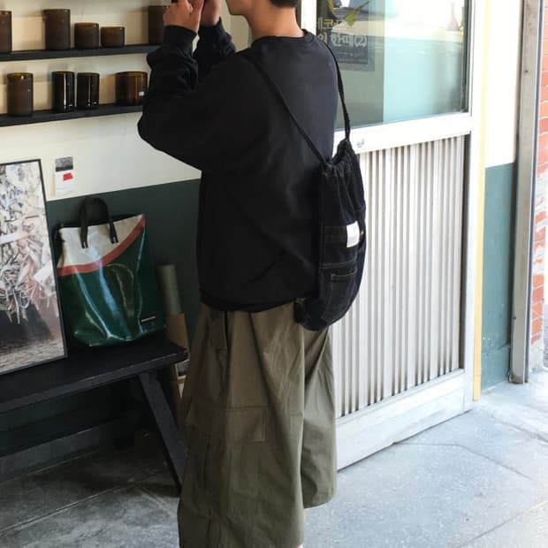 투븐 스톰 8부 카고 버뮤다 카키