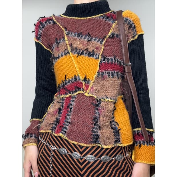 빈티지 그런지 울 니트