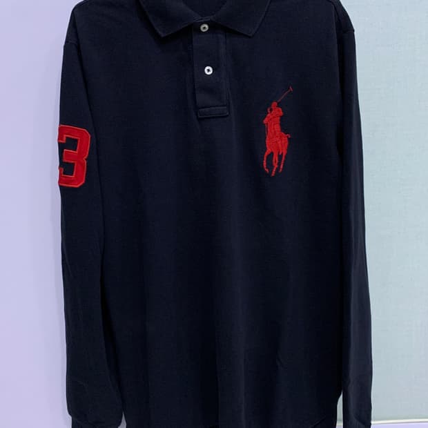폴로 레드빅포니 블랙PK 긴팔