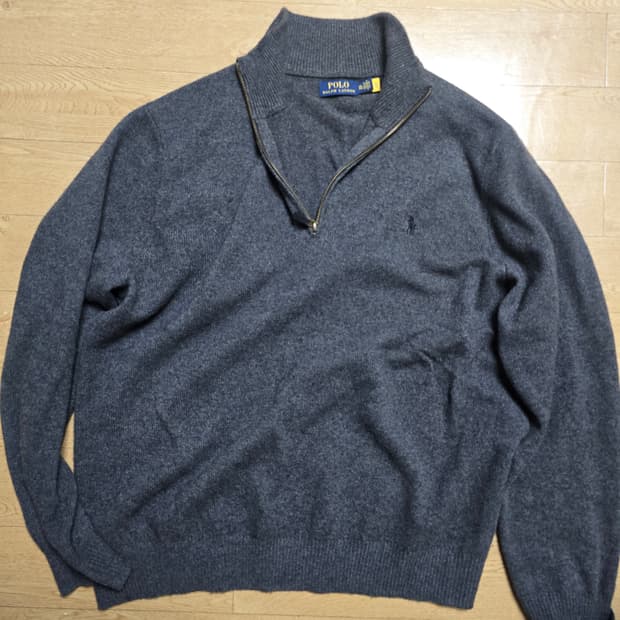 폴로 울캐시미어 반집업스웨터 xxl