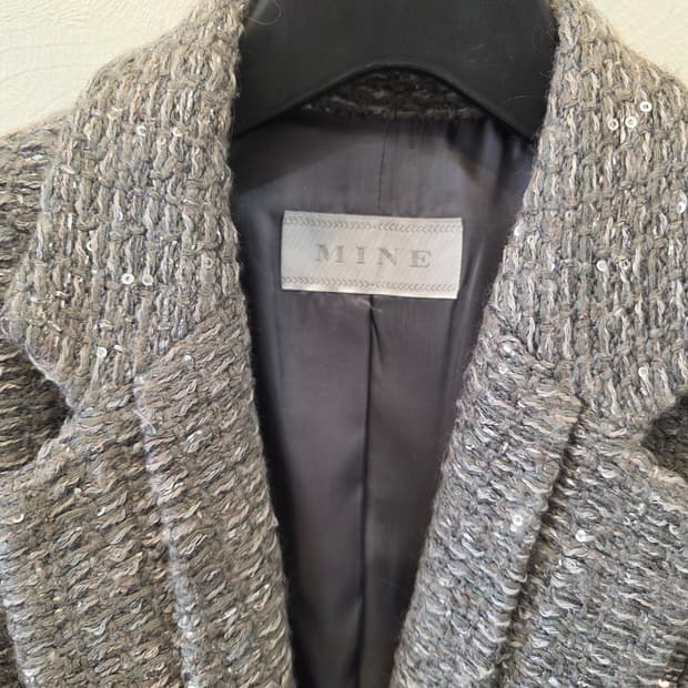 MINE 마인 트위드 크롭 자켓