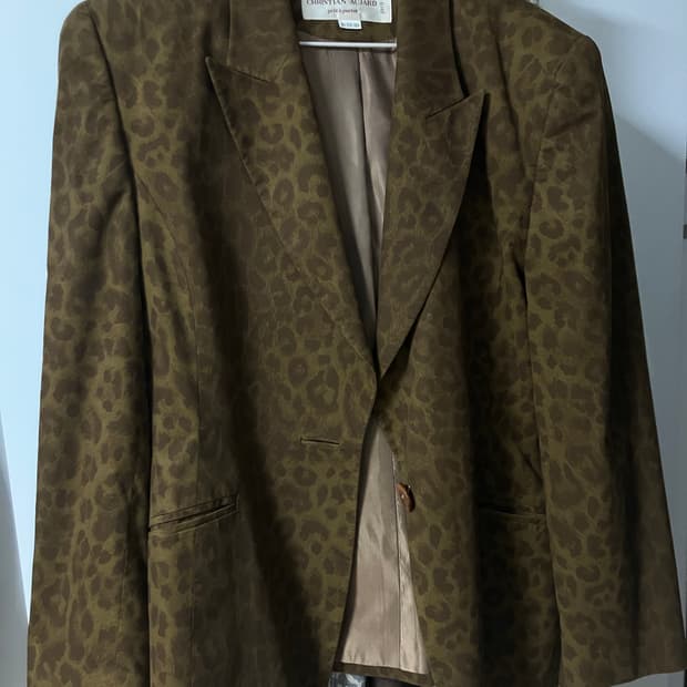 레오파드 블레이저 자켓