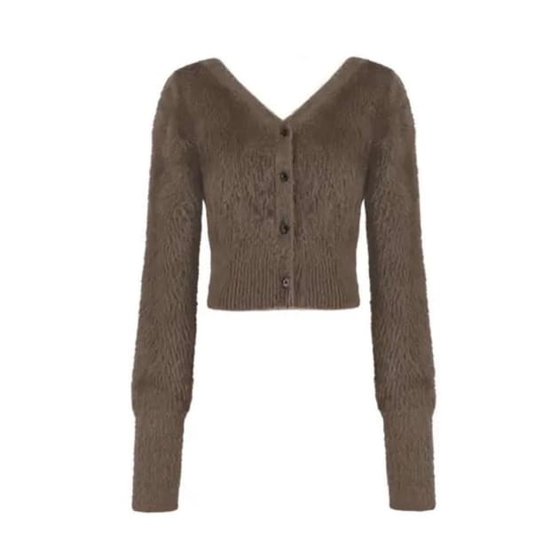윤비누 코프 클리시어 헤이즐넛 가디건 