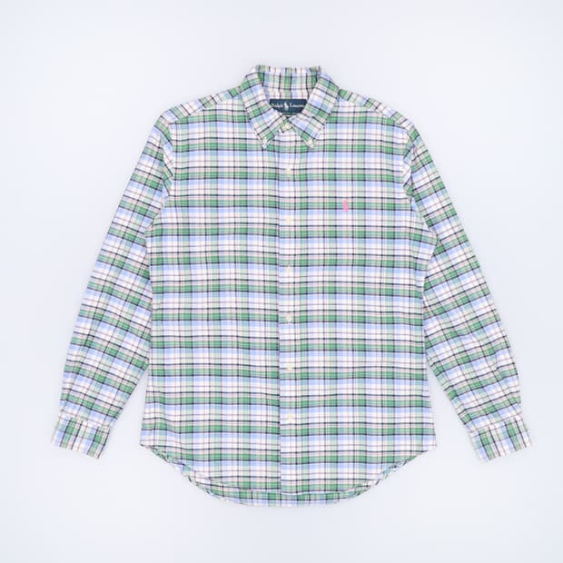 M 폴로 커스텀핏 마드라스 타탄 체크 셔츠 남방 4104