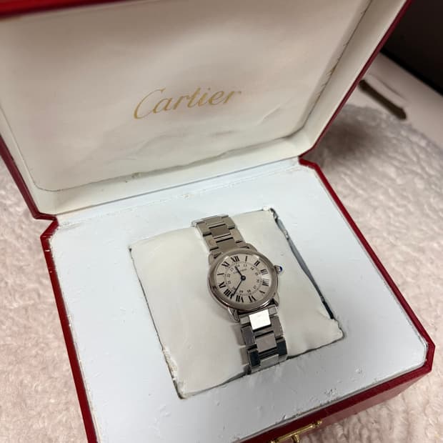 까르띠에 롱드 솔로 스틸 여성 시계 