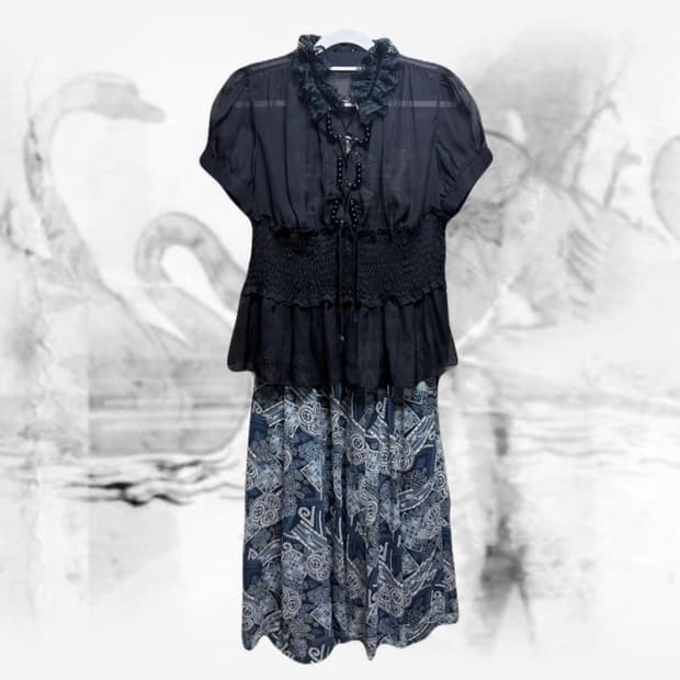 블랙 오리엔탈 무드 코디세트 코디셋