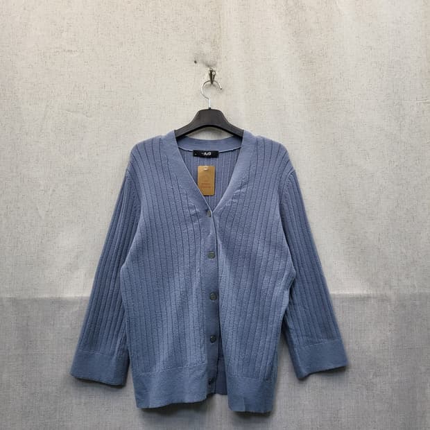 AtG 골지 니트 가디건 블루