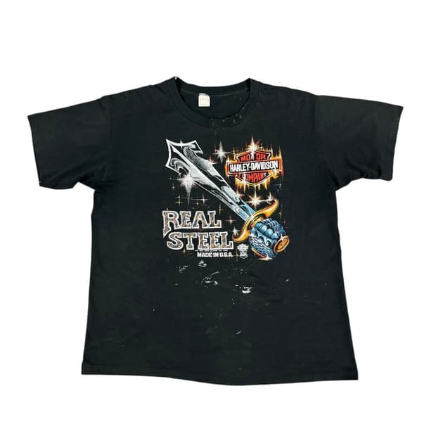 빈티지 80s 할리데이비슨 Harley Davidson 리얼스틸 티셔츠