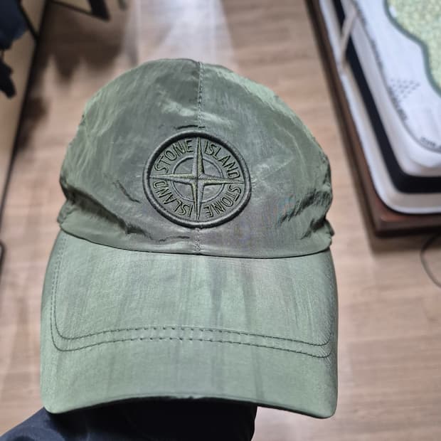[XL] 스톤아일랜드 나일론 볼캡 올리브 그린 카키 초록 