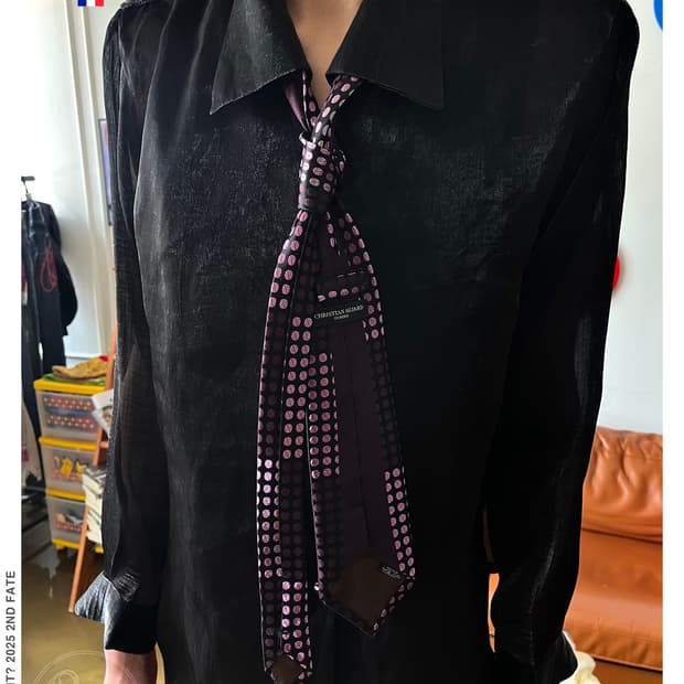 Christian Aujard Homme Purple Dot Tie