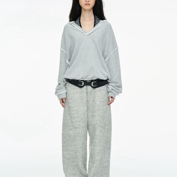 세릭 hairy wide pants