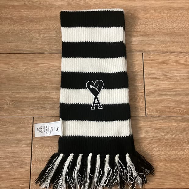 Puma X Ami 스카프 목도리 블랙 화이트