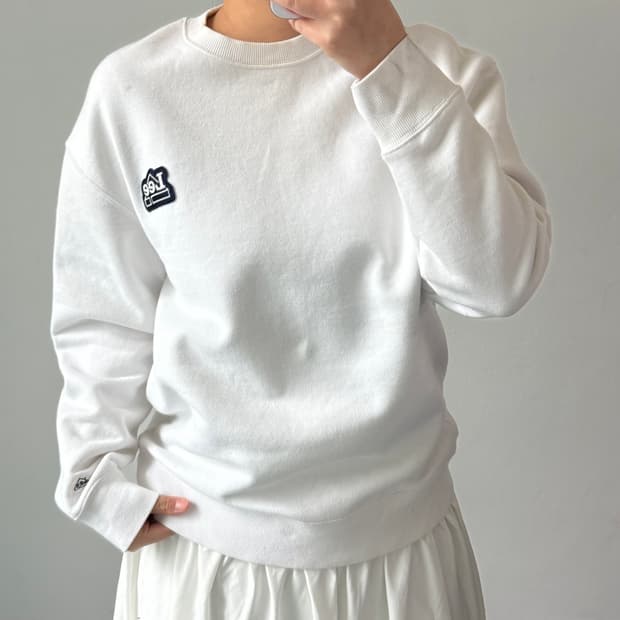 [M] lee 화이트 맨투맨