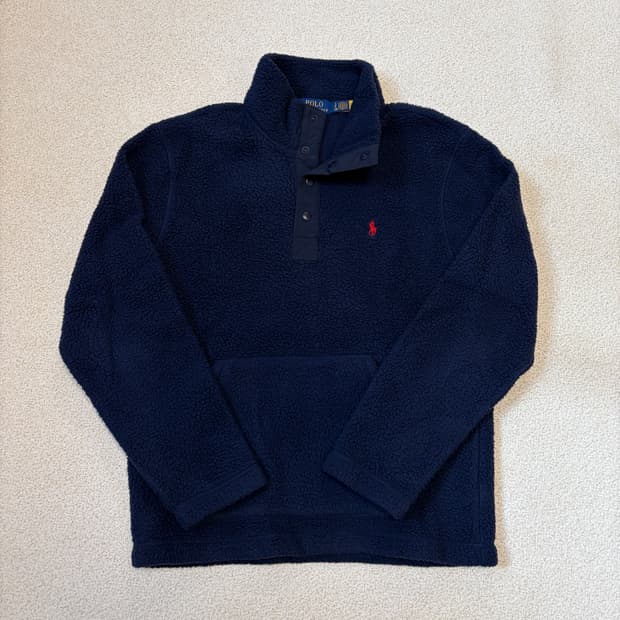 폴로 랄프로렌 남성 네이비 후리스 신형 QR택