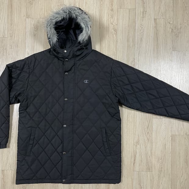 100~105) 90's 챔피온 재팬 후드 퀄팅패딩(RRL&LVC&폴로)