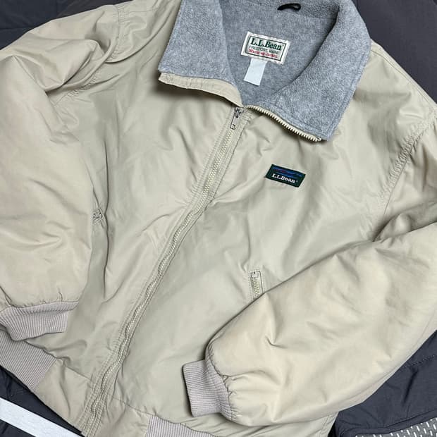 80s 엘엘빈  크롭  웜업 점퍼 자켓 라지 LLBean