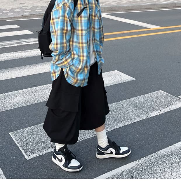 트리피 체크 셔츠