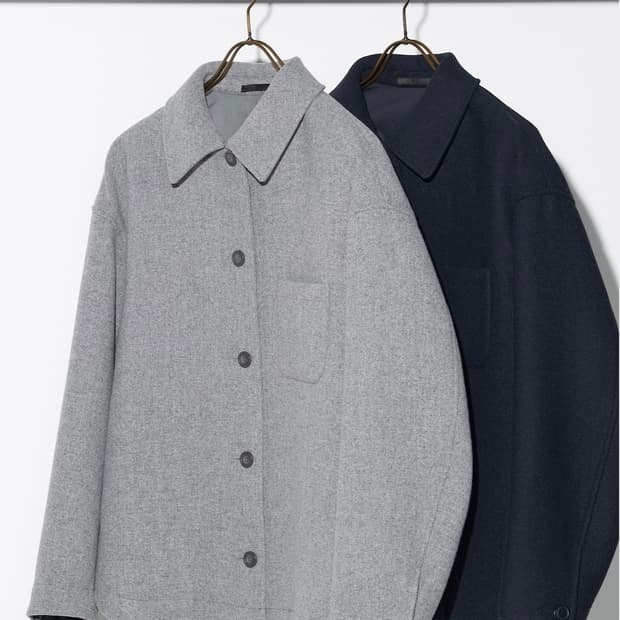 유니클로 오버사이즈 숏 재킷 네이비(우먼s)