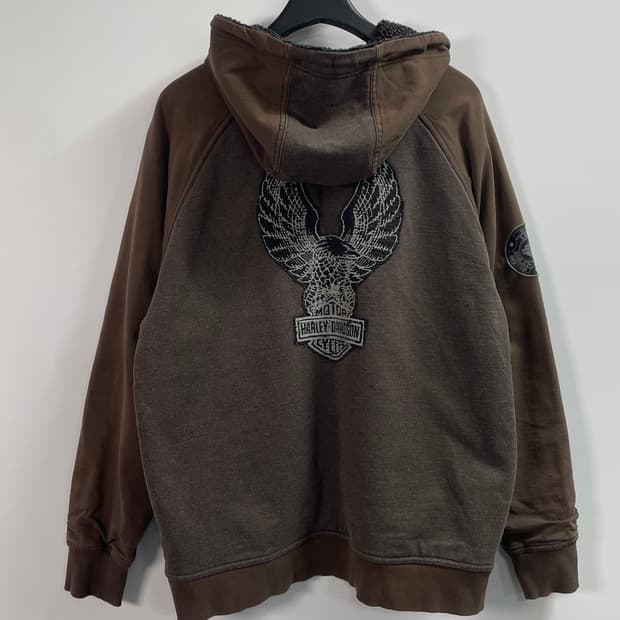 할리데이비슨 빅로고 쉐르파 후드집업 (on.135)