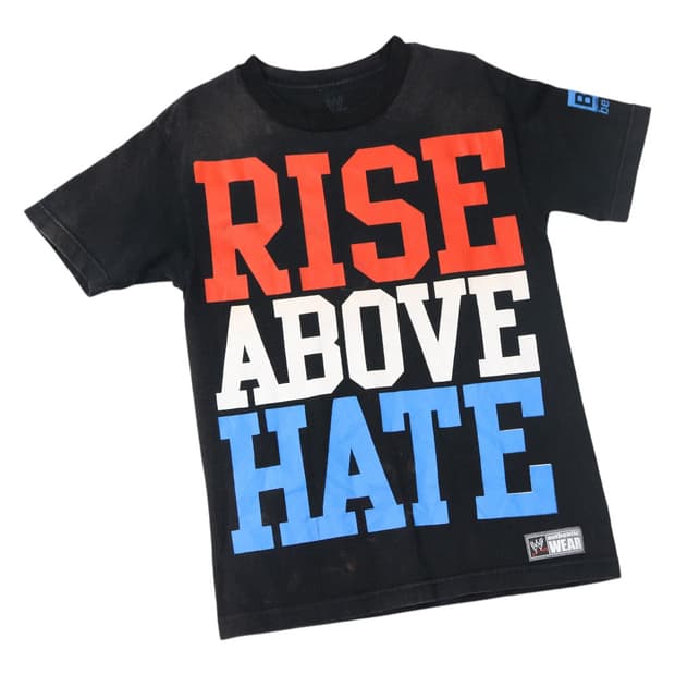 WWE 빈티지 존 시나 RISE ABOVE HATE 빅프린트 반팔티셔츠