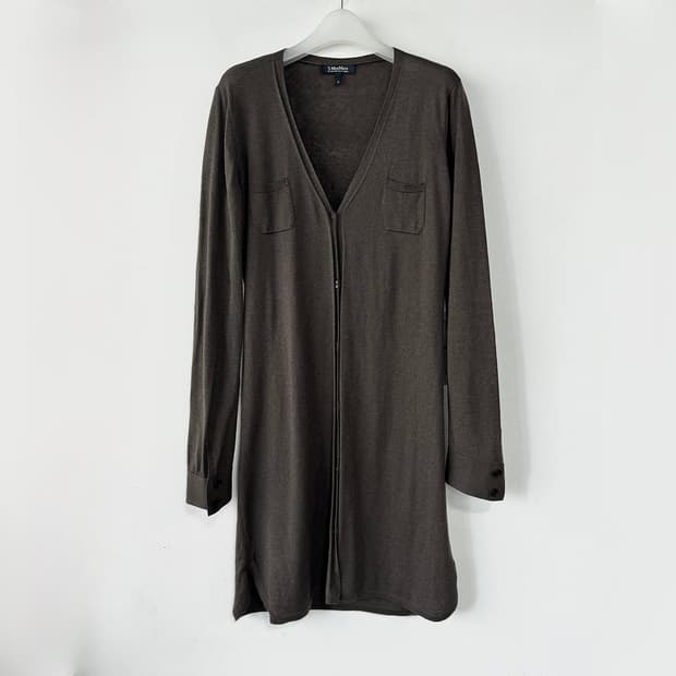 막스마라 실크 캐시미어 롱 가디건