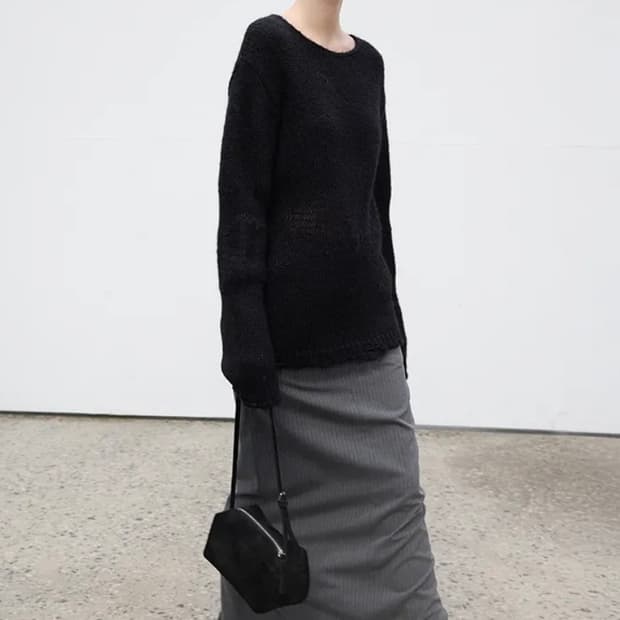 LEVAR straight maxi skirt