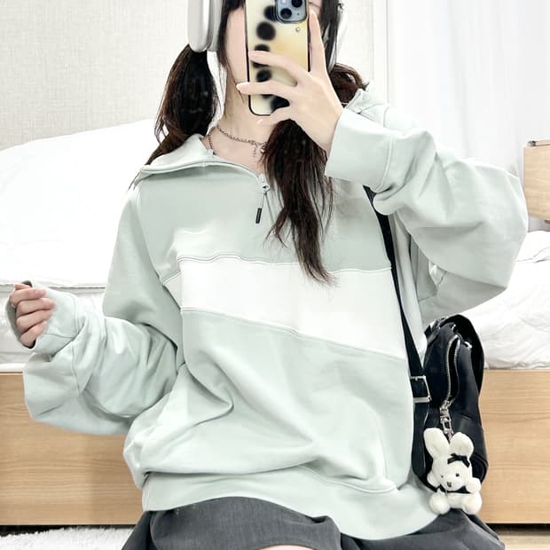 나이키 빅스우시 피스타치오 반집업 후드